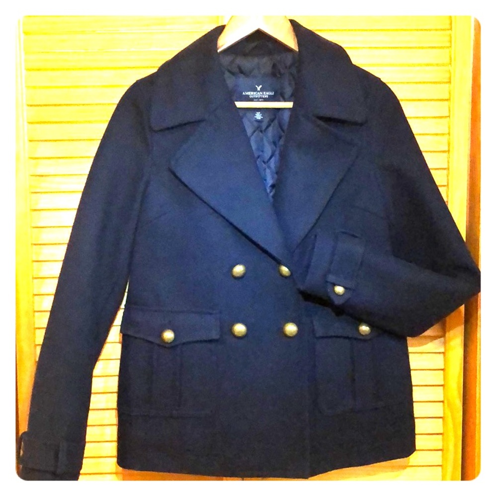 Military style peacoat